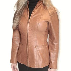 DANIER Vintage Tan Leather Jacket Size 4-6